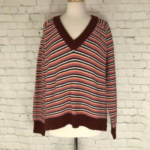 Madewell Striped Pullover Knit Sweater Medium NWT